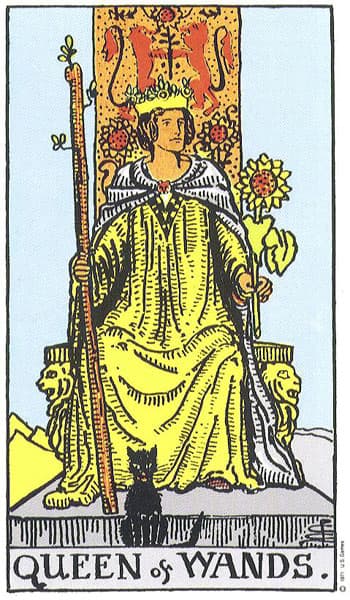Reina de Bastos — arcano menor del tarot
