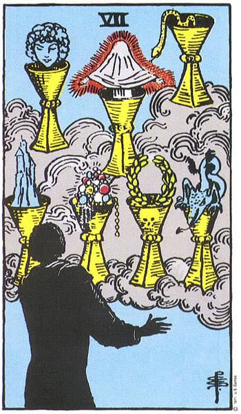 Siete de Copas — arcano menor del tarot