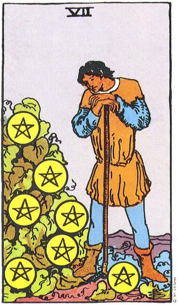Siete de Oros — arcano menor del tarot
